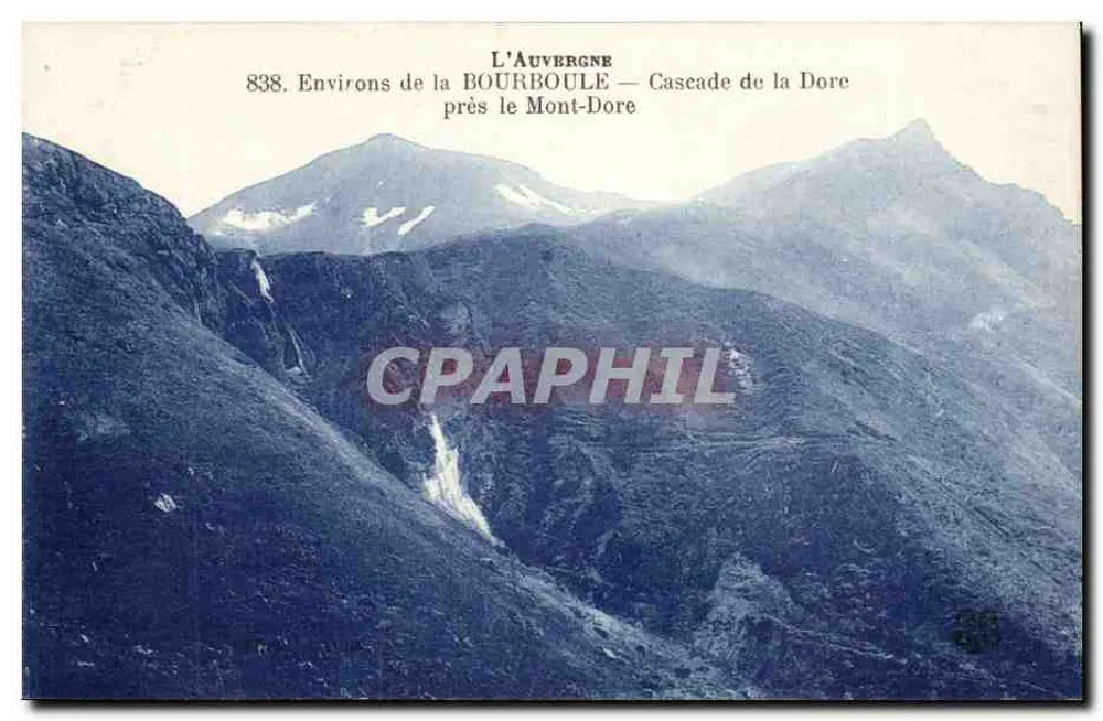 Auvergne — Um Bourboule — Wasserfall der Dore nahe Mont-Dore - Vorderseite