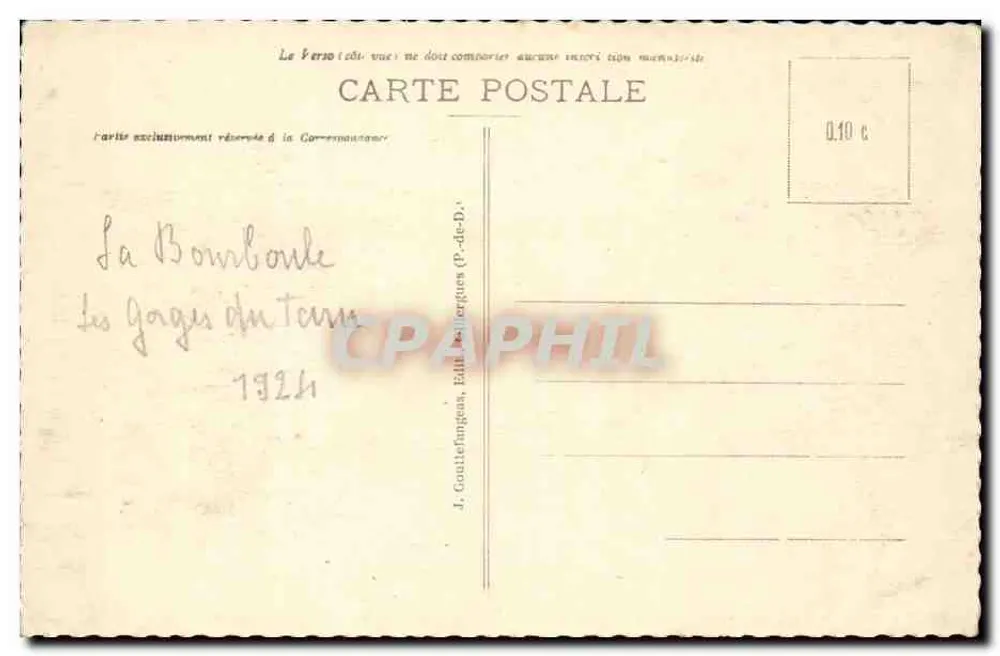 Der MONT-DORÉ — Sancy-Kette und Tal der Hölle — G. D'O. Nr. 876 - Rückseite