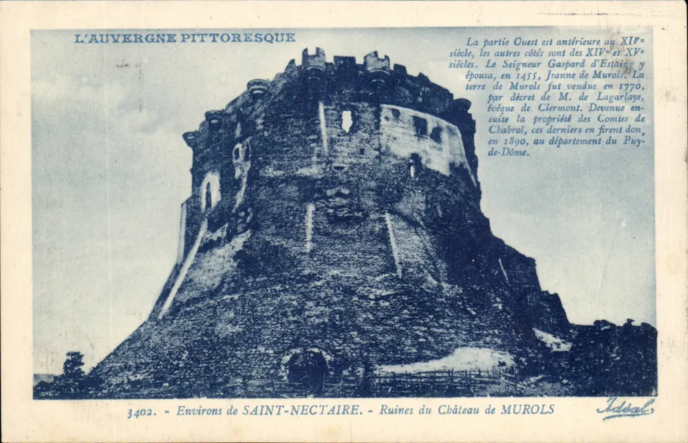 Ruinen des Schlosses Murols — Umgebung von Saint-Nectaire — Ideal, n° 3402 - Vorderseite