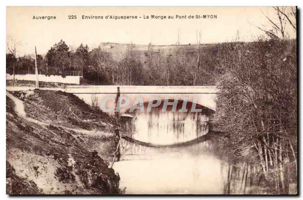 Auvergne 225 Umgebung von Aigueperse - La Morge am Pont de St-MYON - Vorderseite