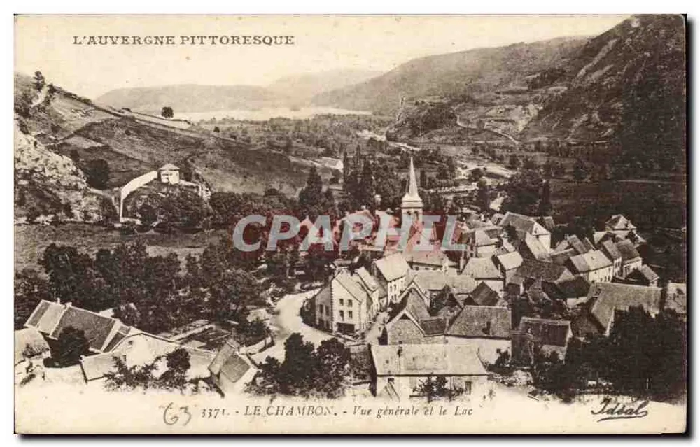 Le Chambon — Vista geral e o Lago — Ideal, n° 3371 - Frente