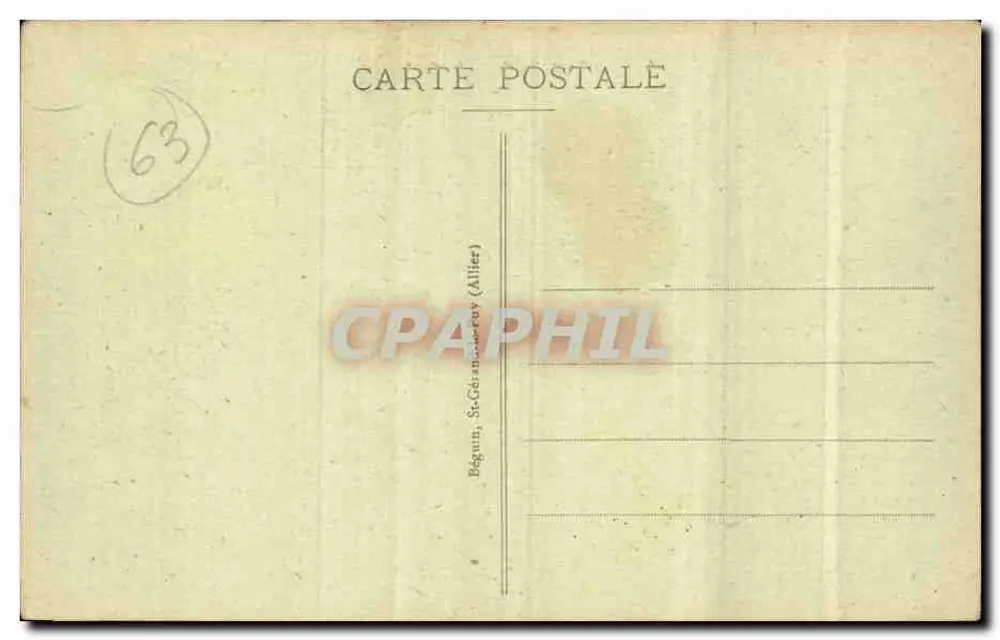 Le Chambon — Vista geral e o Lago — Ideal, n° 3371 - Verso
