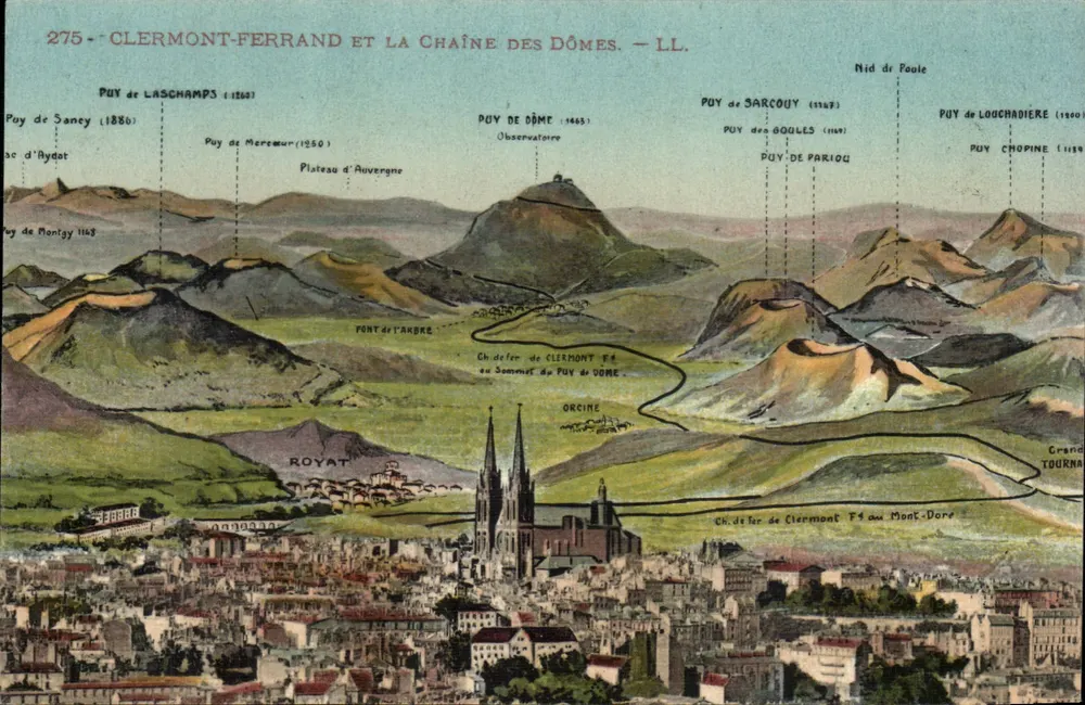 Clermont-Ferrand y la Cadena de los Dómes — LL. - Anverso