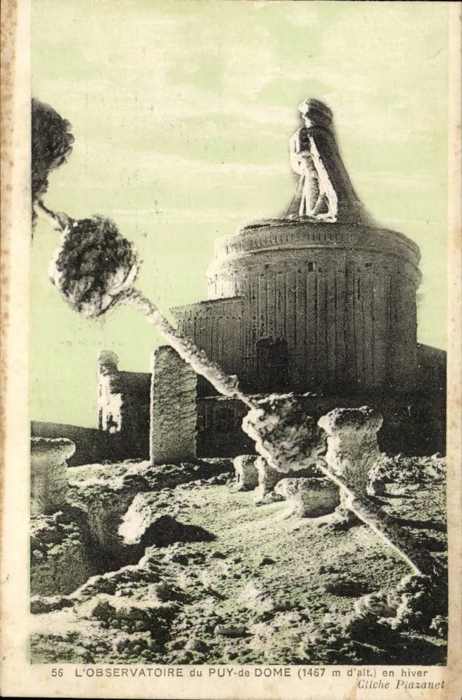 Das Observatorium von Puy-de-Dôme (1467 m Höhe) im Winter — Gilche Piazanet — Nr. 56 - Vorderseite