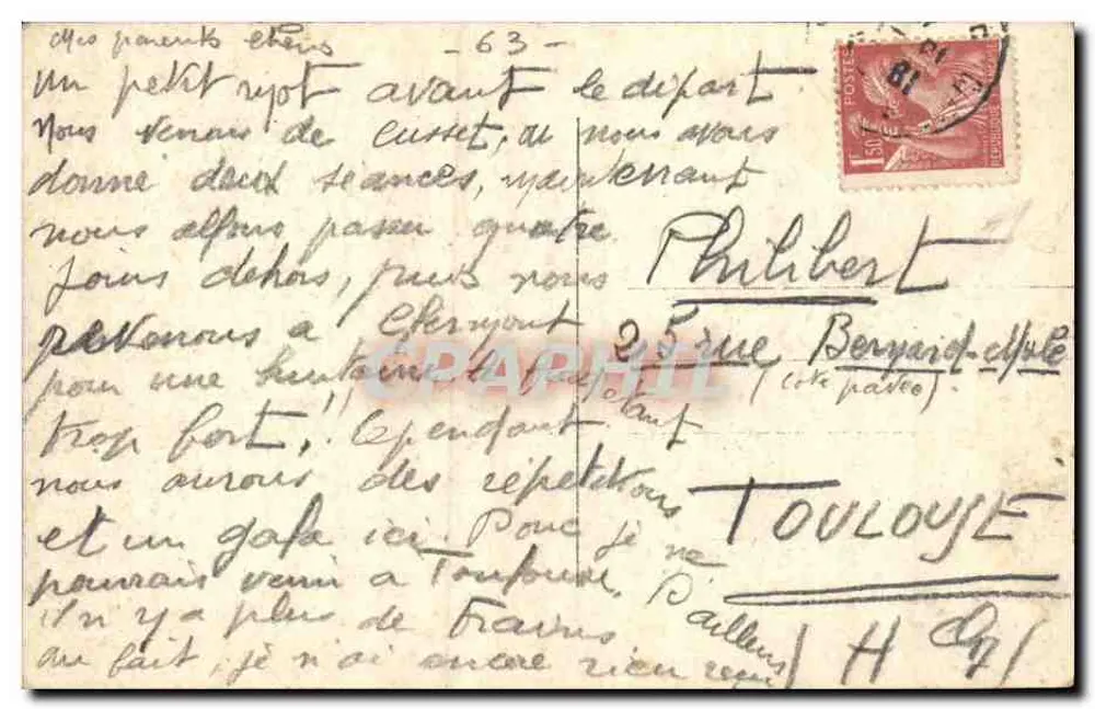 Clermont-Ferrand — Place de Jaude — G.d'C, n°91 - Verso
