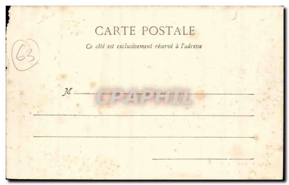 Clermont-Ferrand — A Praça de Jaude — Lib. Bougé-Béal, 21 rue de l’Ecu - Verso
