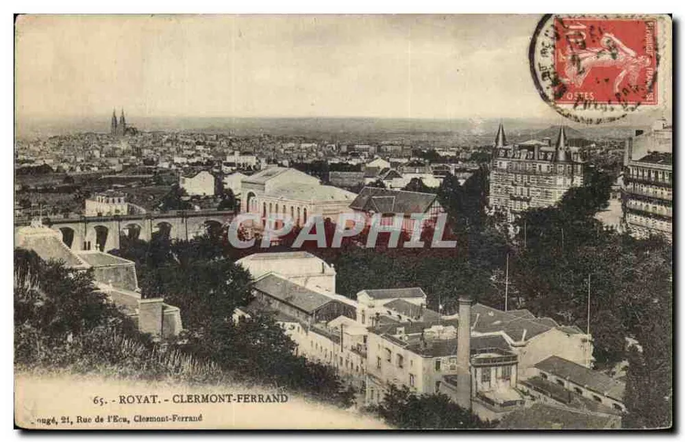 Royat - Clermont-Ferrand — vista aérea — editor desconhecido, n° 65 - Frente