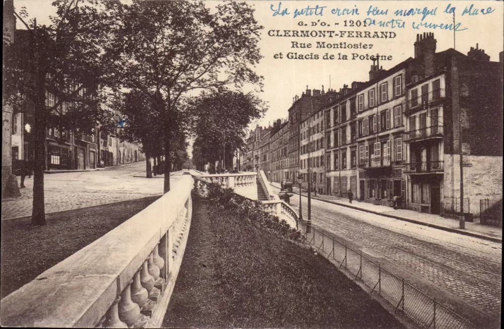Clermont-Ferrand — Straße Montlosier und Glacis der Poteine — G. D'O. n°120 - Vorderseite