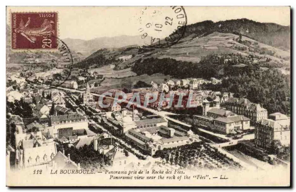 LA BOURBOULE — Panorama scattato dalla Roche des Fées — LL. — N° 119 - Recto