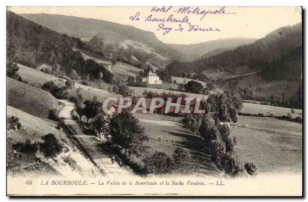La Bourboule — Die Tal der Bourboule und Roche Vendeix — LL. — Verlag LL. - Vorderseite