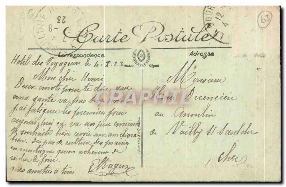 La Bourloule — Il Boulevard dell'Hotel de Ville (Municipio) — Editore non identificato, n° 16 - Verso