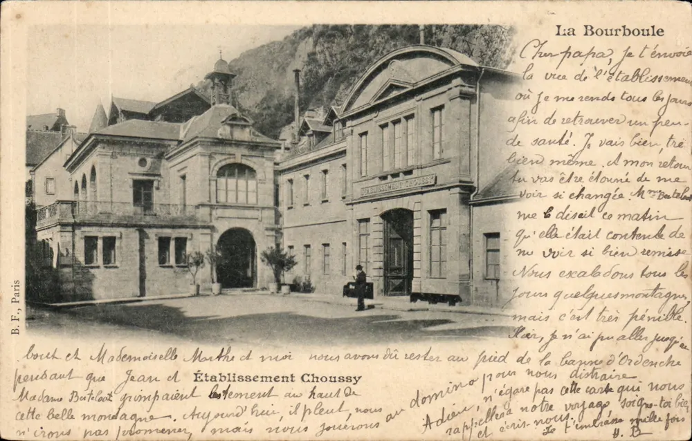 La Bourboule — Estabelecimento Choussy — B.E., Paris - Frente