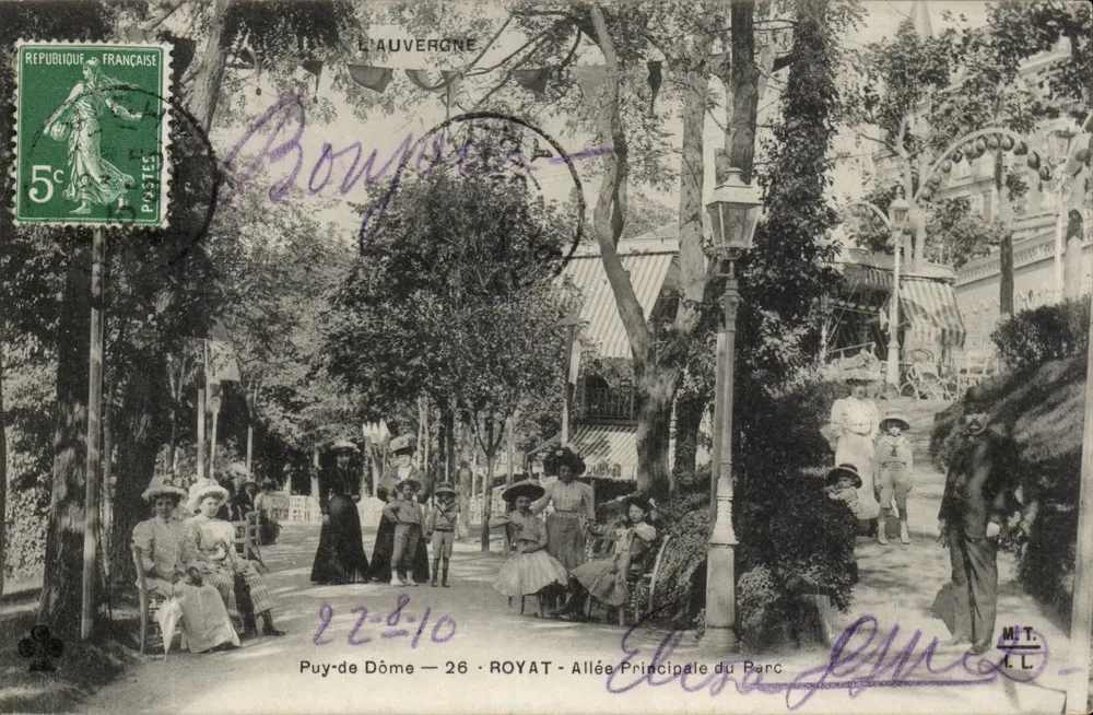 Puy-de-Dôme — Royat — Avenida Principal do Parque — editor MT.T.L.C. - Frente