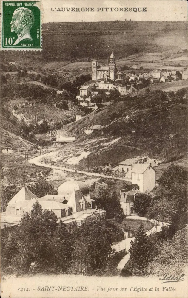 Saint-Nectaire — Ansicht vom Kirchturm und der Tal — Ideal, n°3434 - Vorderseite