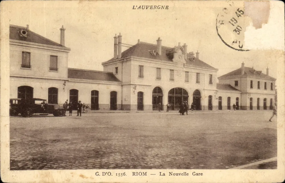 Riom — A Nova Estação — G. D'O. 1556 - Frente