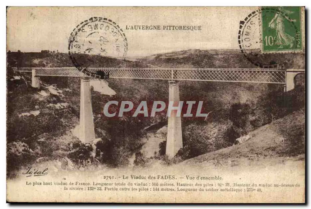 Il Viadotto delle Fades — Vista panoramica — L’Auvergne pittoresca - Recto