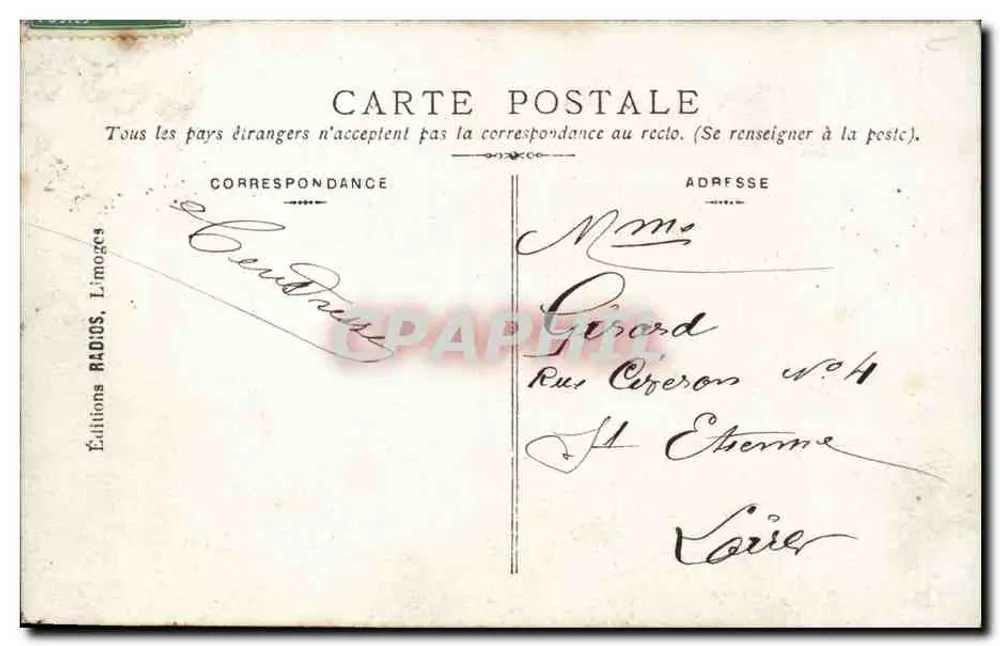Le Puy-de-Dôme — Übersicht der Ruinen und des Observatoriums — Éditions Radios, Limoges - Rückseite