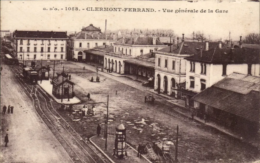 Clermont-Ferrand — Vista geral da Estação — g. D'O. n° 1058 - Frente