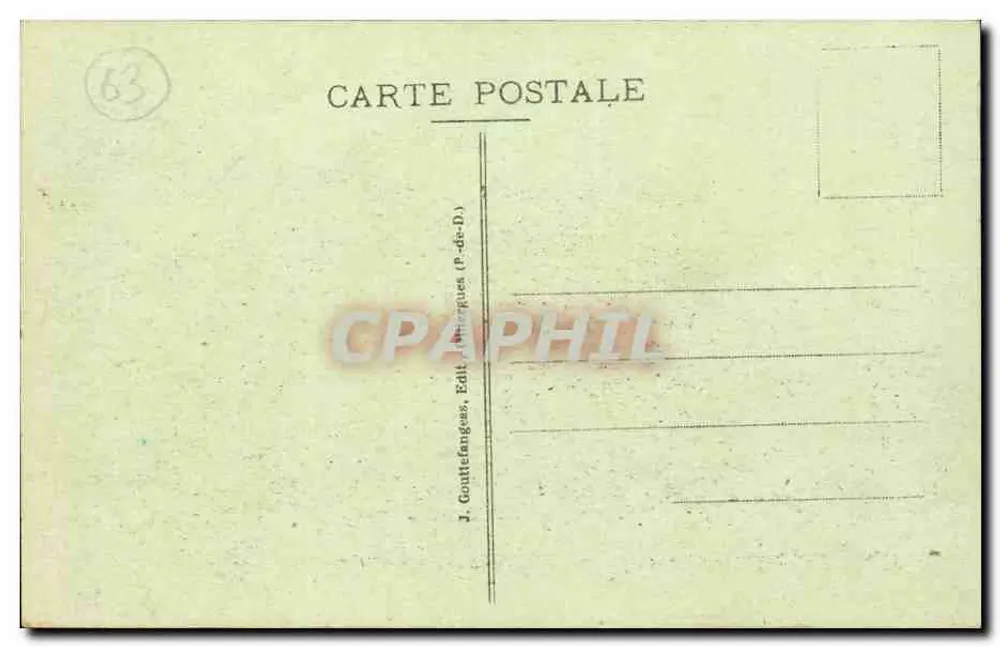 Clermont-Ferrand — Vista geral da Estação — g. D'O. n° 1058 - Verso
