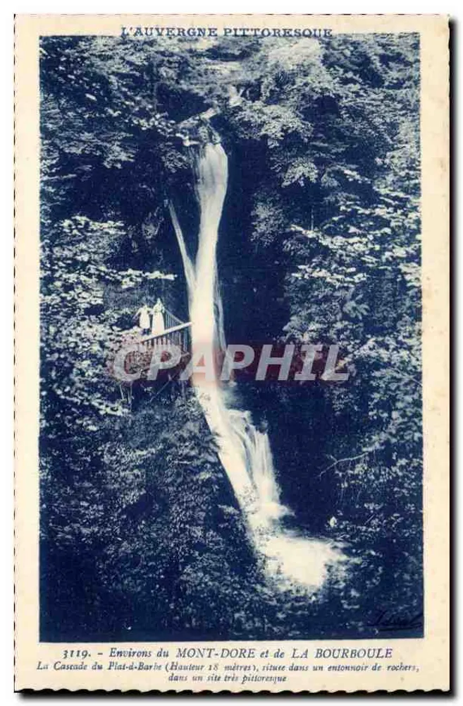 Der Wasserfall Plat-d'Barbe — Umgebung von Mont-Dore und La Bourboule — L'Auvergne Pittoresque - Vorderseite
