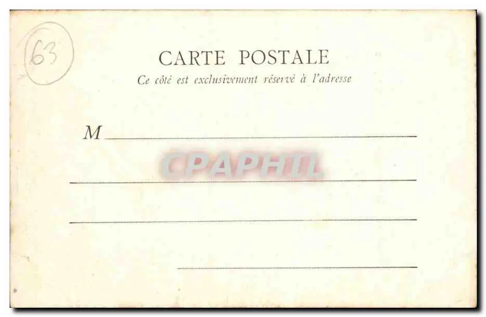 Mont-Dore — Fontes César e Caroline — B.F., Paris - Verso