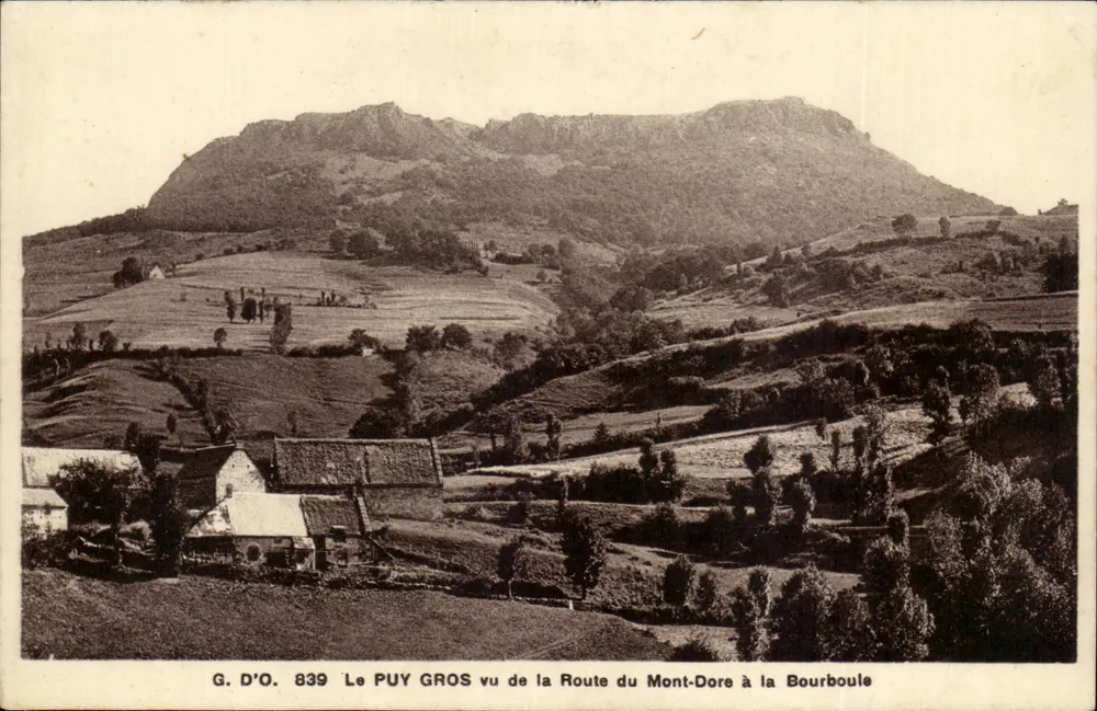 Le PUY GROS von der Route du Mont-Dore nach Bourboule gesehen — G. D'O. 839 - Vorderseite