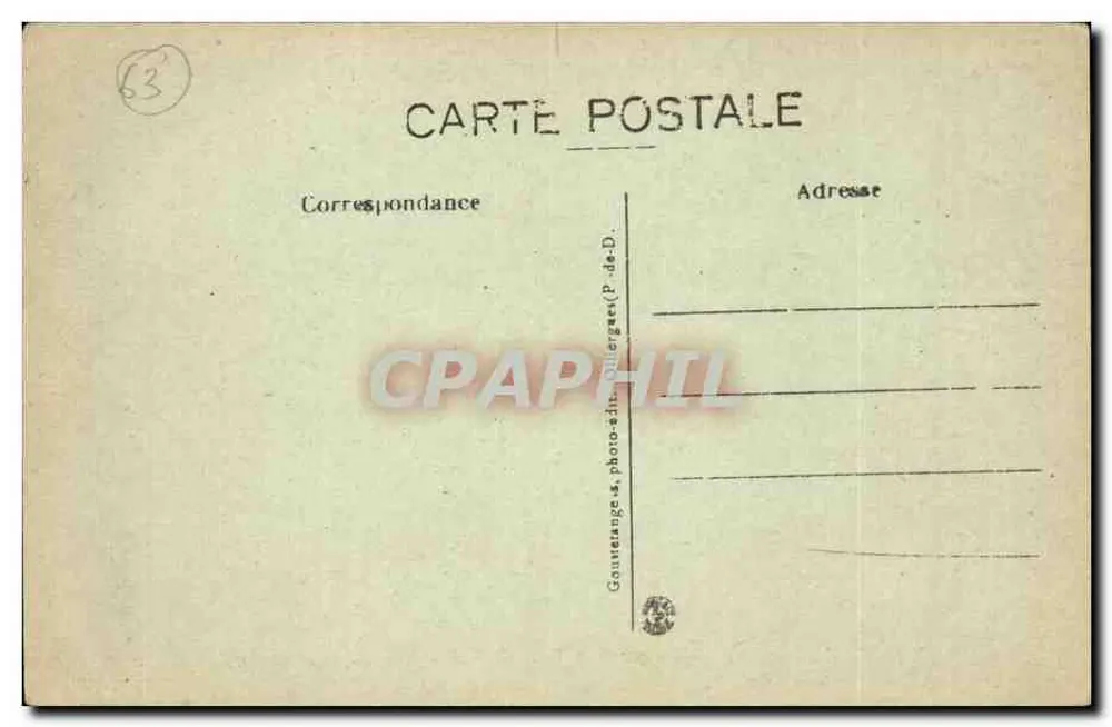 Lezoux — Castelo de Montsable — G. d'O. - Verso