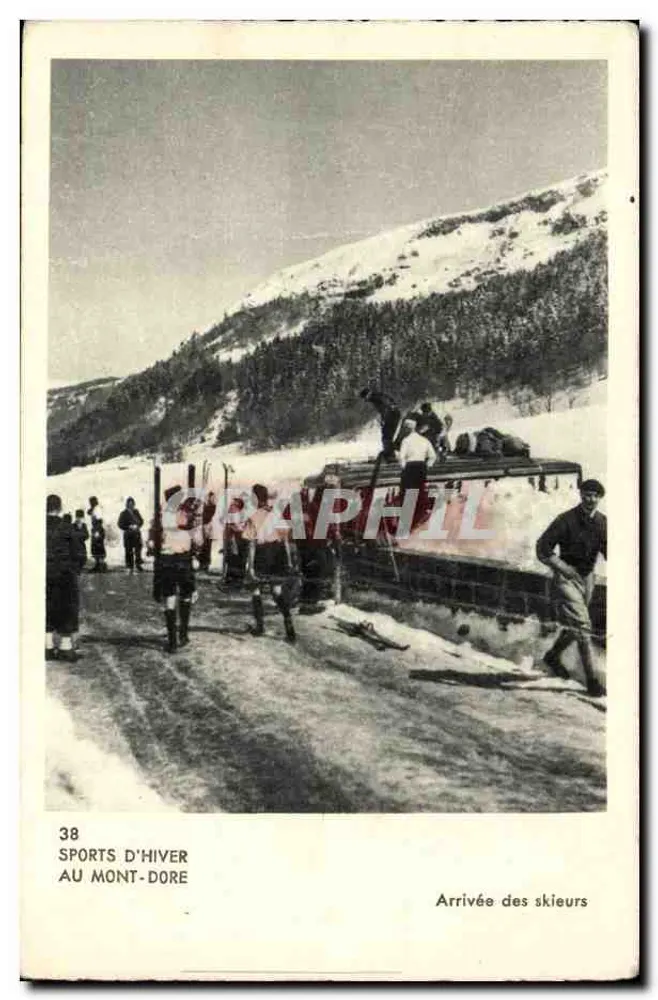 Ankunft der Skifahrer — Winter-Sport am Mont-Dore — Edition La Cigogne, Vichy - Vorderseite