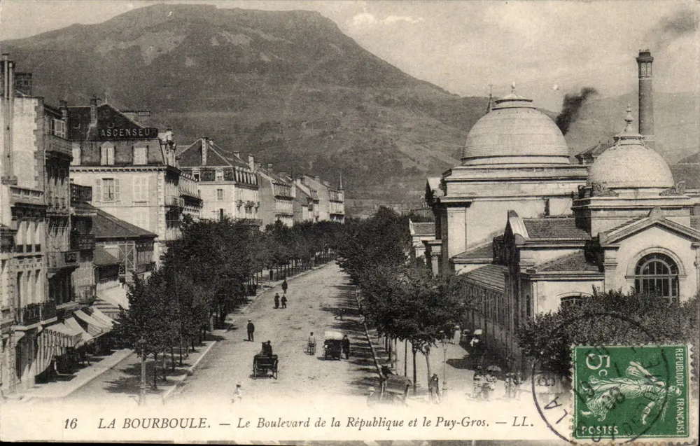 La Bourboule — Boulevard de la République und Puy-Gros — LL. - Vorderseite
