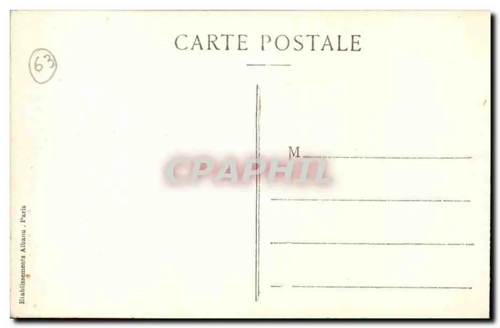 Mont-Dore — Weide in der Sancy-Tal — Verlag Albau, Paris - Rückseite