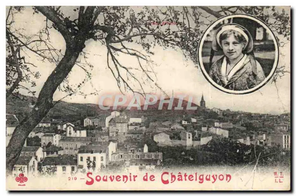 Châtelguyon — Pejzaż z portretem — M.T.L. nr 219 - Awers