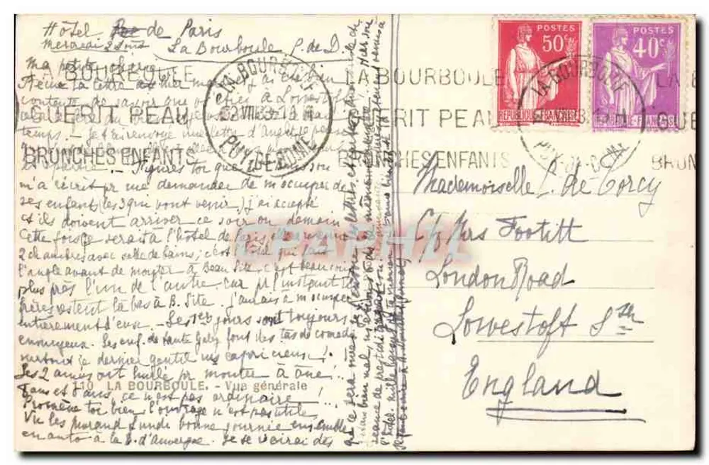 La Bourboule — Vista geral — CAA - Verso