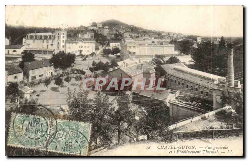 Châtel-Guyon — Vista geral e a Estação Termal — LL. n°18 - Frente