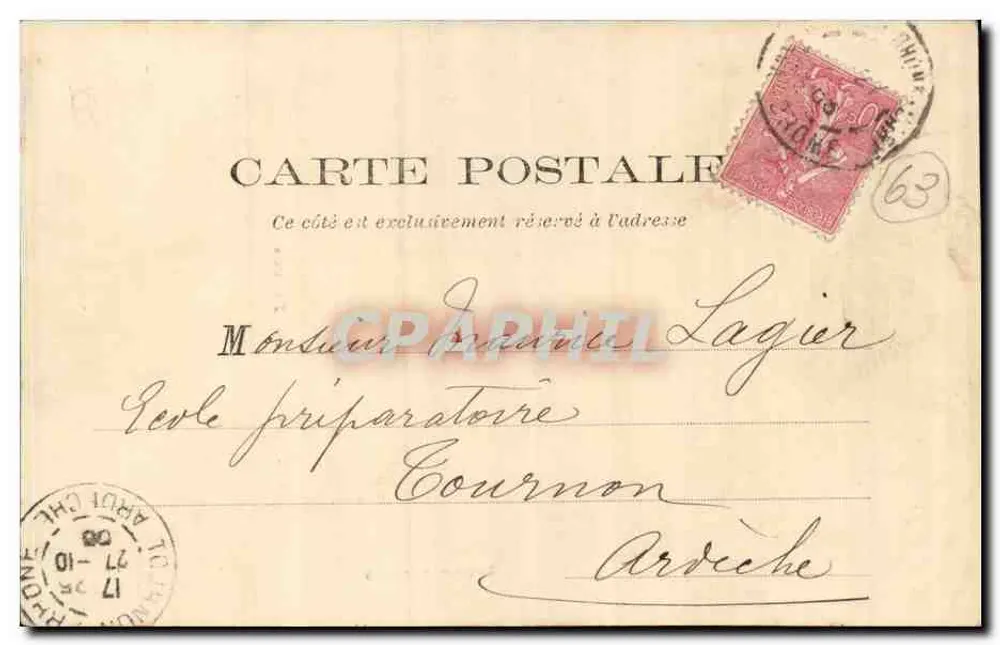 Châtel-Guyon — Fileuse — Cliché de M. Bonchany - Verso