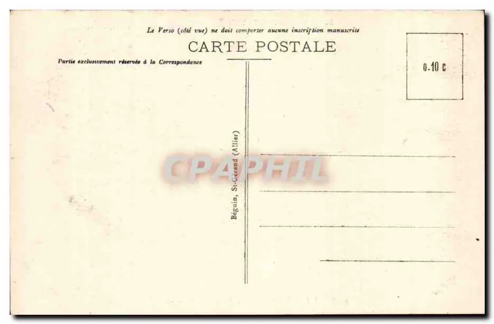 La Bourboule — Estrada do Barragem — A Auvergne Pittoresque — Ideal, n° 3058 - Verso
