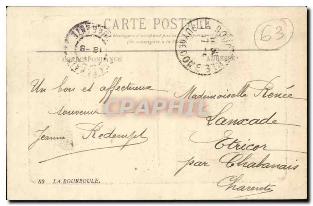 La Bourboule — Plateau e Burons do Cénon — L.L. editor - Verso