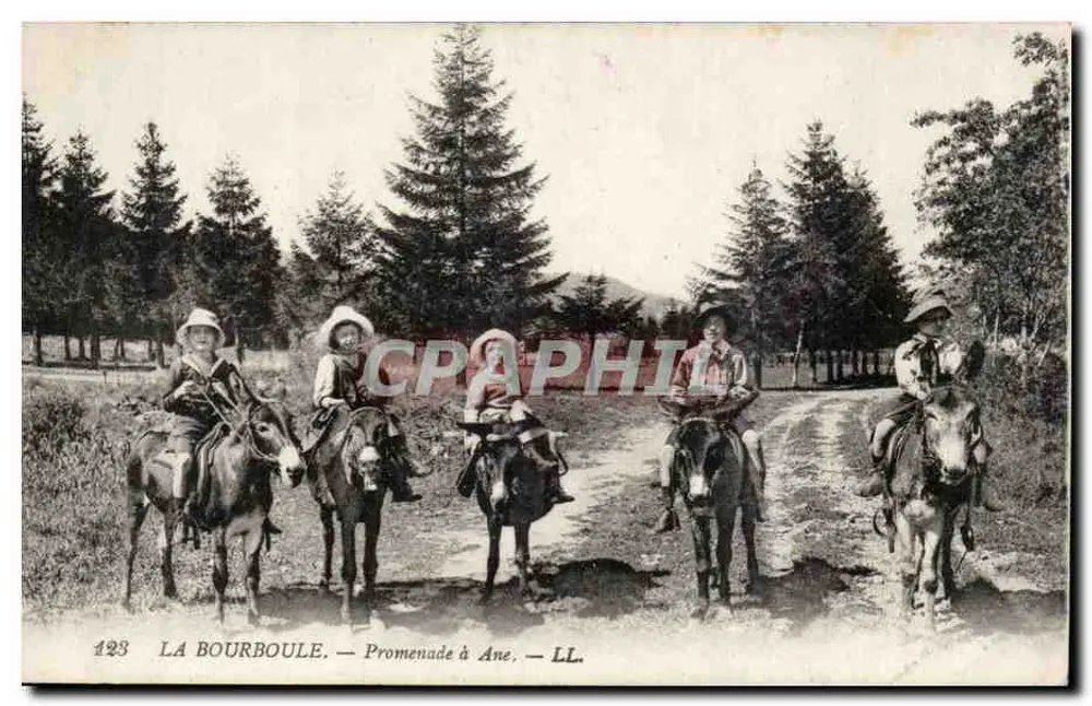 La Bourboule — Passeio a Mula — LL. n°123 - Frente