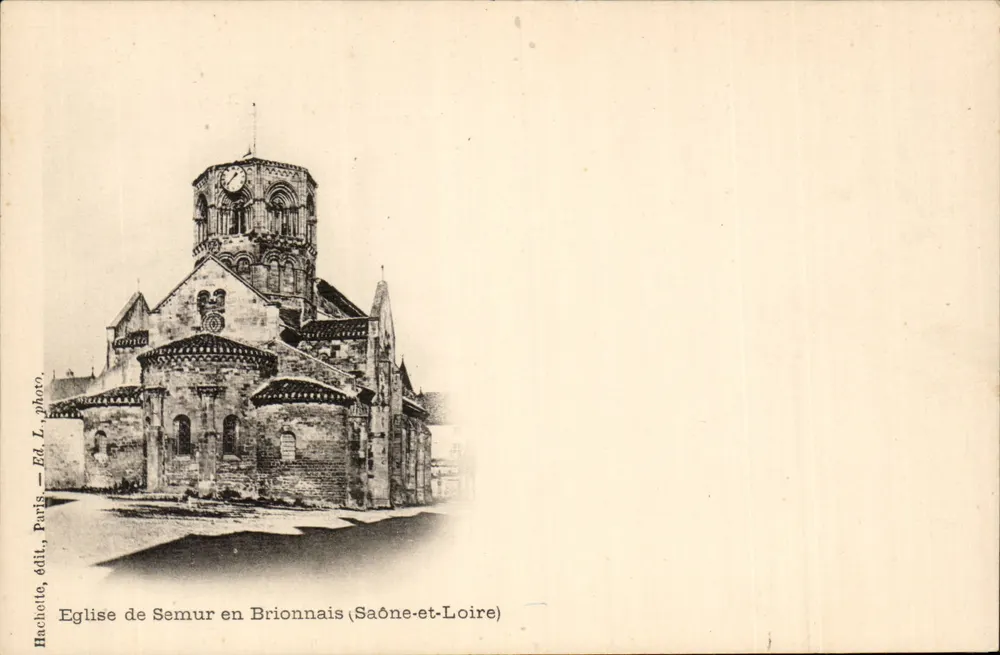 Chiesa di Semur-en-Brionnais — Saône-et-Loire — Hachette, editore, Parigi, foto. L. Ed. - Recto