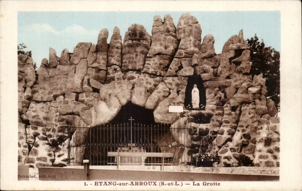 ETANG-sur-ARROUX (S.-et-L.) — La Grotte — Perruchot, édit. 6-37 - Awers