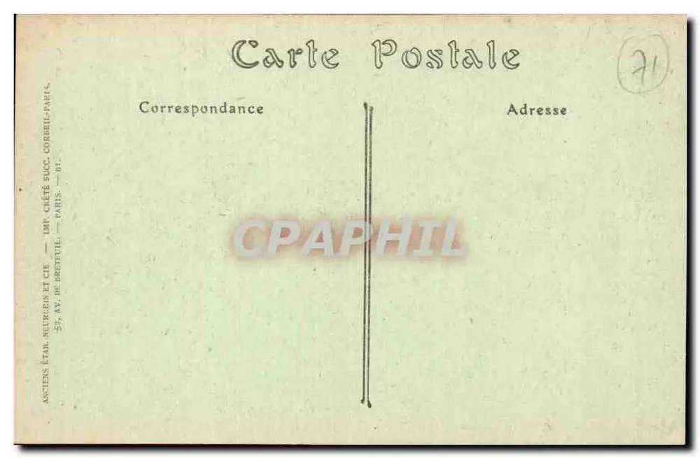 Castelo de Montjeu — Saône-et-Loire — ND Phot. - Verso