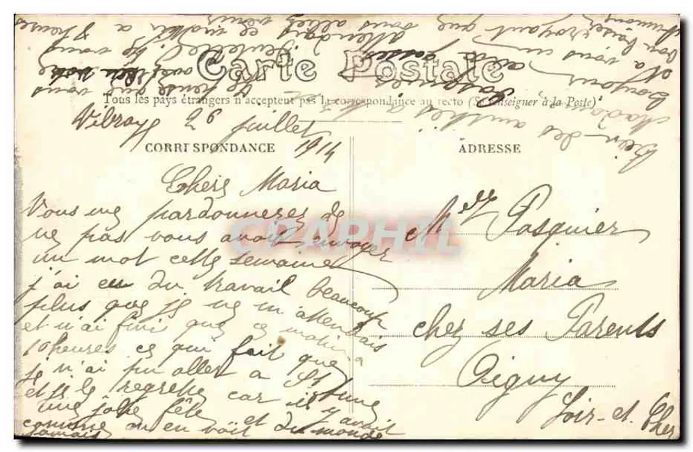 Le Mans — Tor und Hof des Schlosses Luart — Verlag J. Boucraot - Rückseite