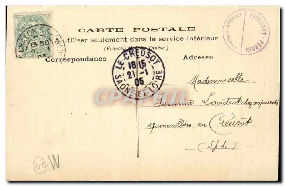 Chalon-sur-Saône — Grands Magasins des Galeries Modernes — Édition des Galeries Modernes - Rückseite