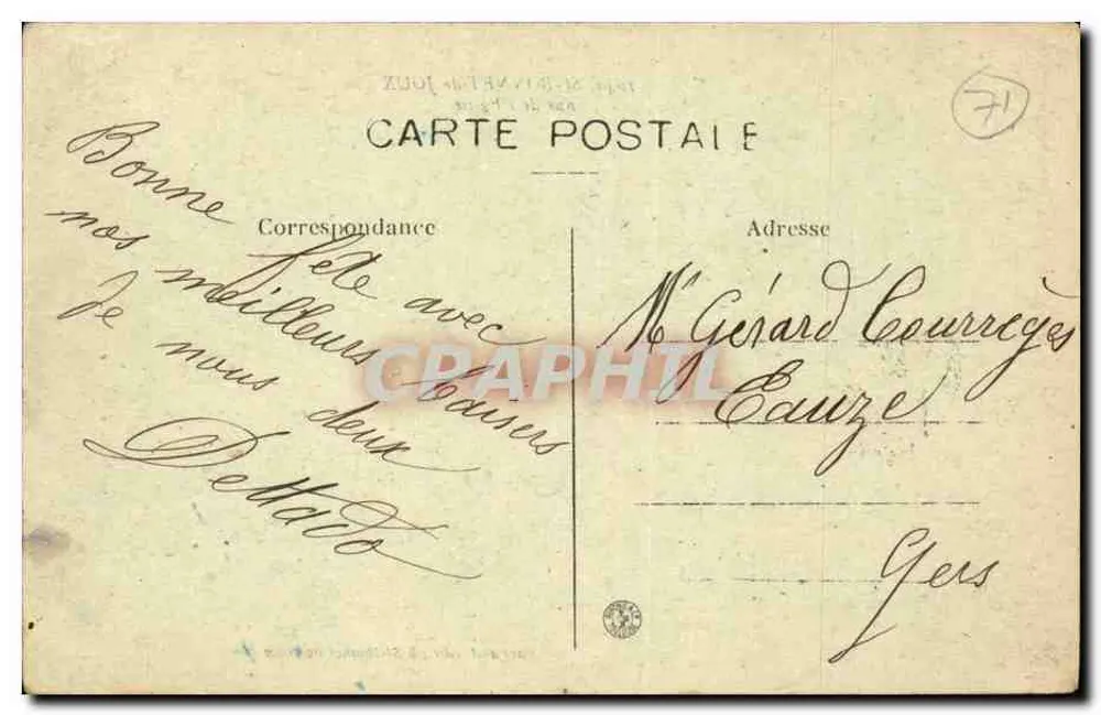 St BONNEIL-de- JOUX — Rue de l'Eglise — editor Paris, Léon Lécluse, n° 10 - Verso