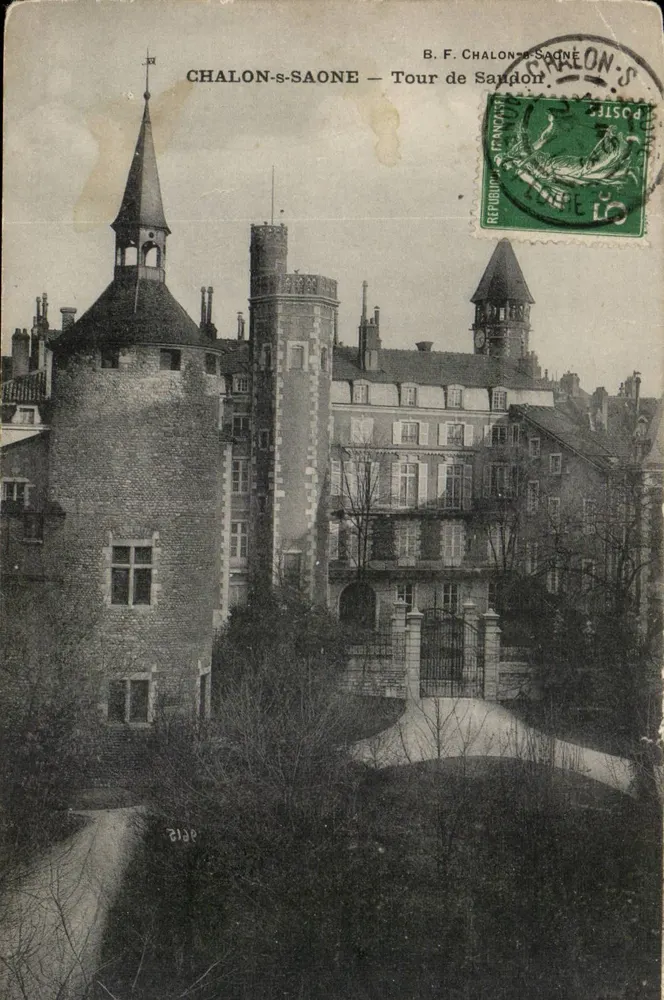 Chalon-sur-Saône — Torre de Sandon — B. F. Chalon-sur-Saône - Frente