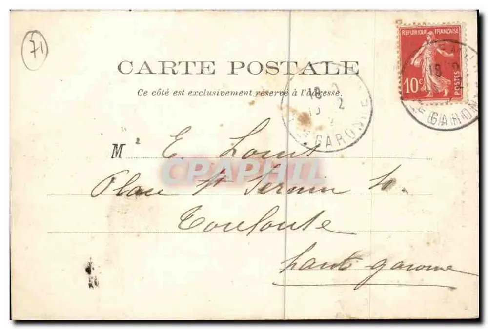 Semur en Brionnais (Saône-et-Loire) — A Igreja — Hachette et Cie, foto, Ed. L. - Verso