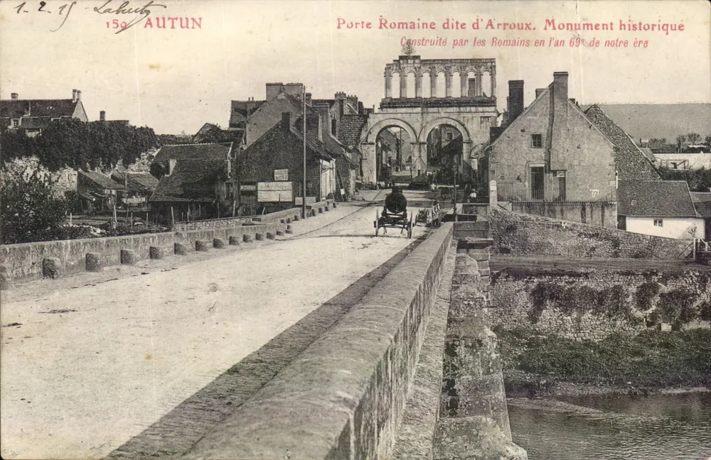 Autun — Römertor genannt Arroux — Denkmal — Verlag Lahuby, Nr. 150 - Vorderseite