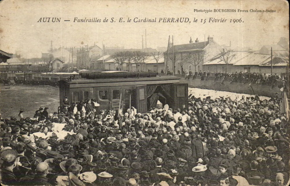 Autun — Trauerfeier Seiner Eminenz Kardinal Perraud, 15. Februar 1906 — Phototypie Bourgeois Frères Chalon-s-Saône - Vorderseite