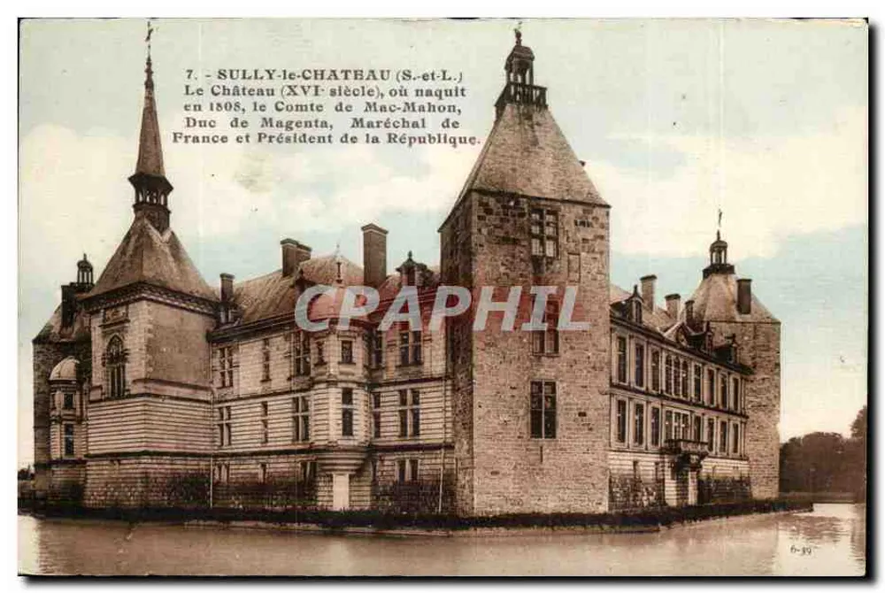 Sully-le-Château — Castillo del siglo XVI donde nació el Conde de Mac-Mahon — editor Artistic, París - Anverso