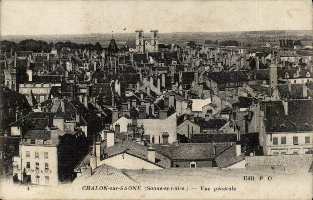Chalon-sur-Saône (Saône-et-Loire) — Vista geral — Edit. P O - Frente