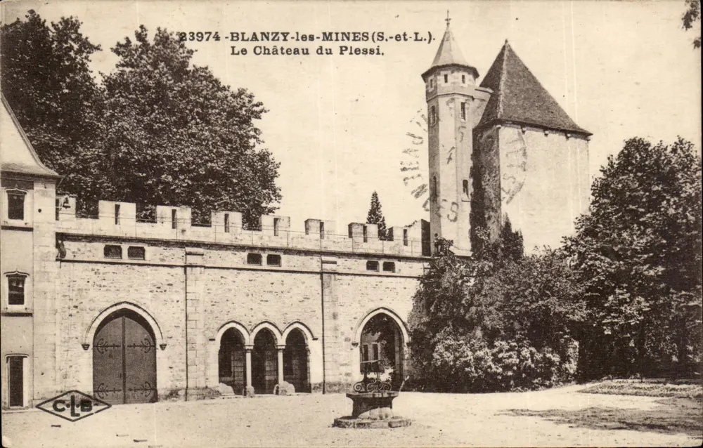 Blanzy-les-Mines (S.-et-L.) — O Castelo do Plessi — C.L.B. - Frente